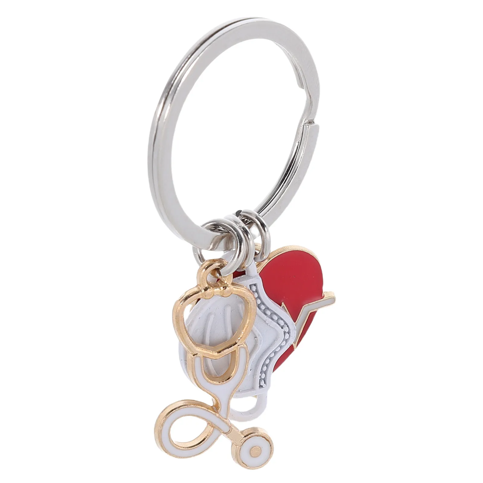Heart Nursing Keychain Metal Nurse Graduation Gift Nurse Appreciation Doctor Keychain Bag Charm Nurses Keychains