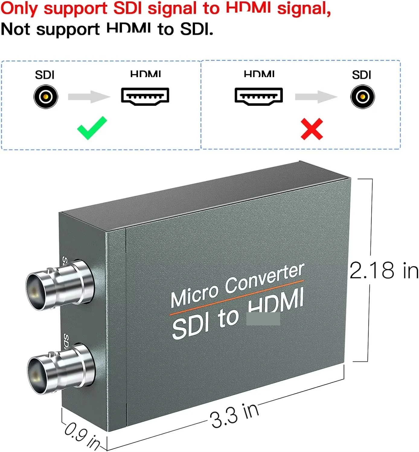 Audio Video Converter 3G-SDI To Hdmi Adapter Micro Sdi To Hdmi Splitter Sdi Hdmi Converter Bi-Directional SDI to HDTV 3G Micro