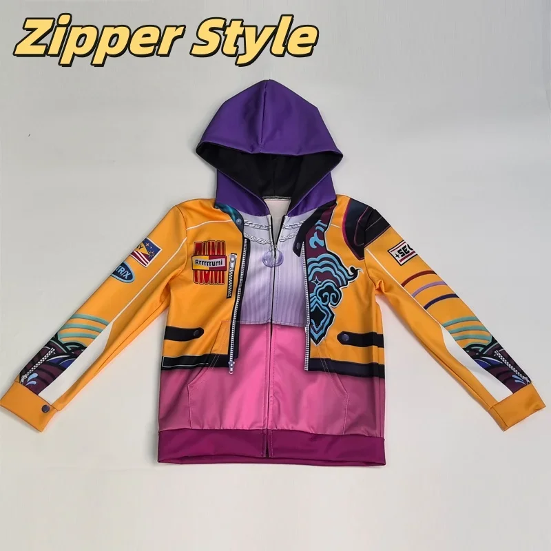 Kids Rumi Jacket Demon Hunter of KPop Cosplay Costume Children Child Girls Hoodies Disguise Roleplay Fantasia Clothing Halloween