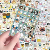 Kawaii Miffy rabbit stickers ins style cute creative high-appearance-level diy collage material, waterproof stickers 2