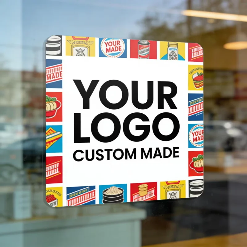Autocollants personnalisés avec n'importe quelle image pour les bijouteries, les magasins d'accessoires et les boutiques de cadeaux de luxe, pour l'emballage, les étiquettes, les panneaux d'affichage et la publicité commerciale