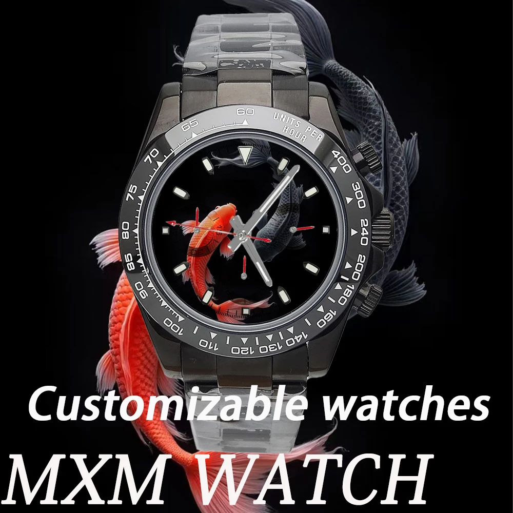 Customized Creative VK63 Watch 39.3mm Men's Chronograph New Fish Watch Men's VK63 Watch/4613 Automatic Men's Chronograph Watch