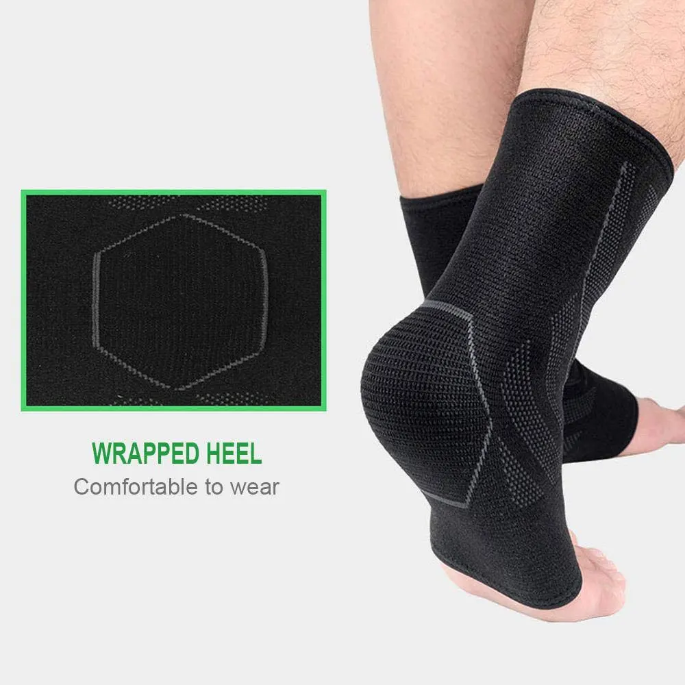 1Pair Compression Ankle Brace,Medical Grade Provides Support,Pain Relief for Sprains,Strains,Arthritis,Torn Tendon in Foot,Ankle