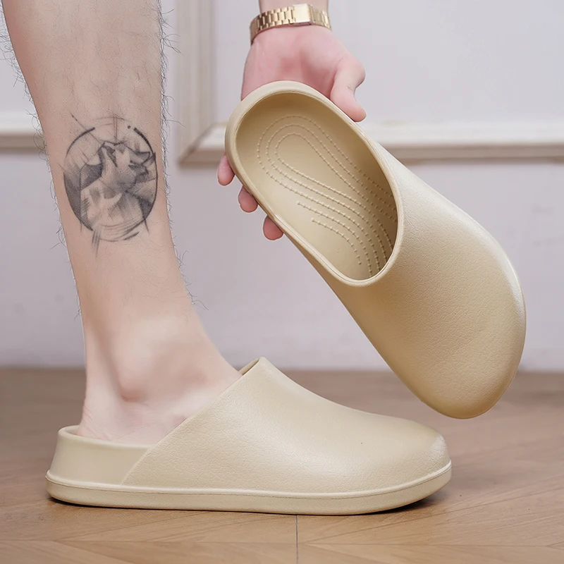 Men Slippers Couples Garden Clog Women Water Proof Chef Shoe Comfortable Sandal Slippers For Pet Workers Outdoor Fishing Shoes image 2