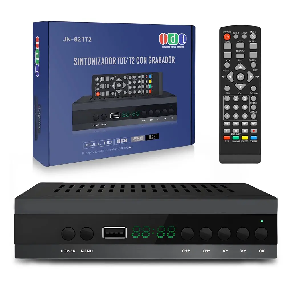 2024 Spain Hot Sale Newest DVB-T2 Video Media Player HD H.265 TV Set Top Box Home Theater Fast Delivery