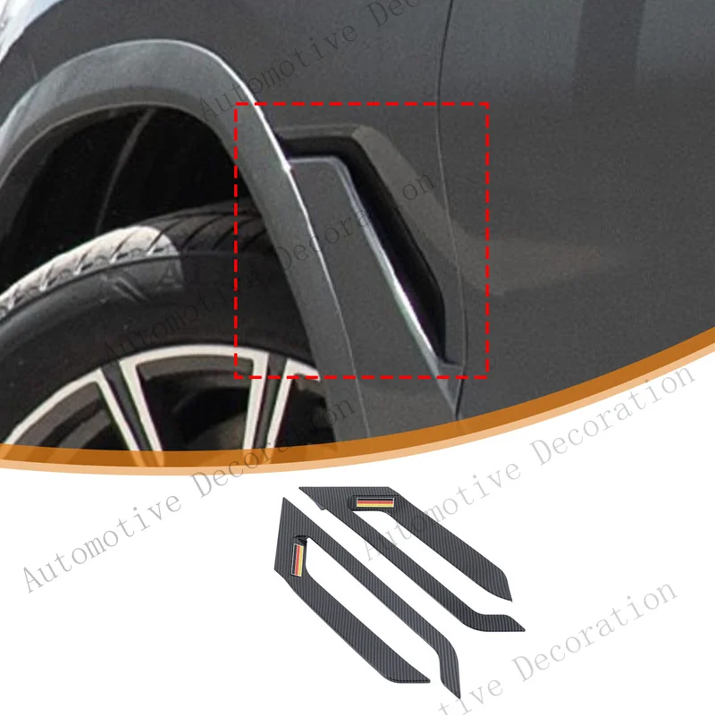 Z+ ABS Carbon Fiber German Flag Side Fender Trim Cover for BMW X6 G06 2020-25