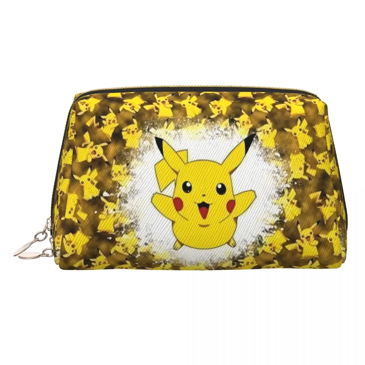 

Custom P-Pikachues Anime Travel Cosmetic Bag Women Video Game Makeup Toiletry Organizer Lady Beauty Storage Dopp Kit