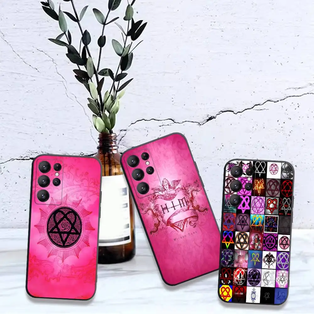 Rock H-HIM Band Phone Case For Samsung S 24 Fe 25 Ultra Plus 20 Lite 21 30 22 23 24 22 Ultra 5G Fundas
