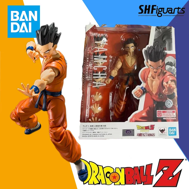 

In Stock Bandai Original SHF Dragon Ball Z Yamcha Anime Action Figure Model Finished Toy Gift for Children