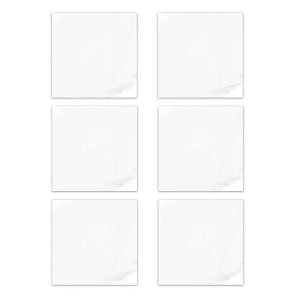 6Pcs Mirror Sticker 20cm 3D Square PET Self Adhesive Tile Wall Sticker Self Adhesive For Bathroom Home Decoration Accessories