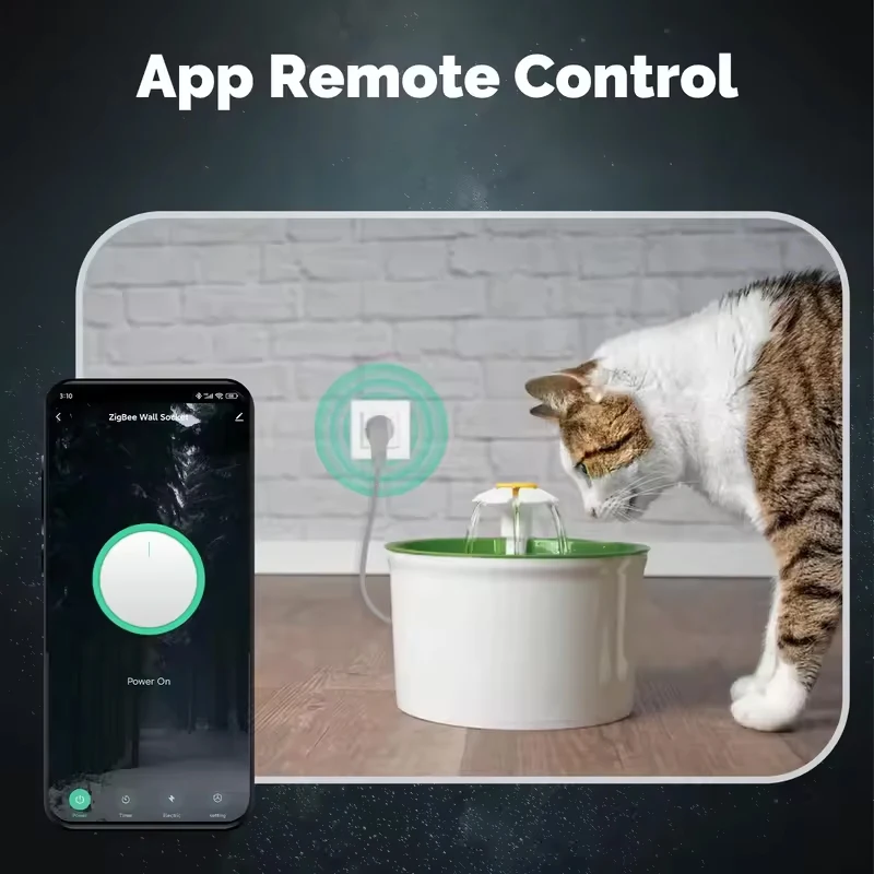 MOES Tuya ZigBee Smart Socket EU Wall Embedded Outlet Energy Monitor Indicator App Afstandsbediening Spraakbesturing Alexa Google Home