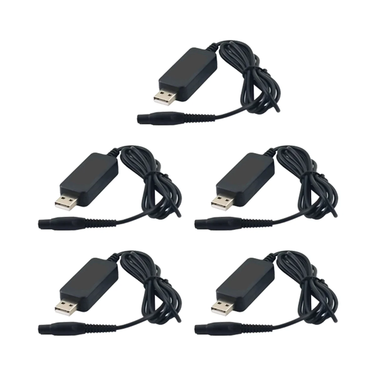 5Pcs A00390 Shaver Charger Power Cord 4.3V 70MA USB Power Charging Cable for RQ310 RQ330 S300 S510 S1010 S1203