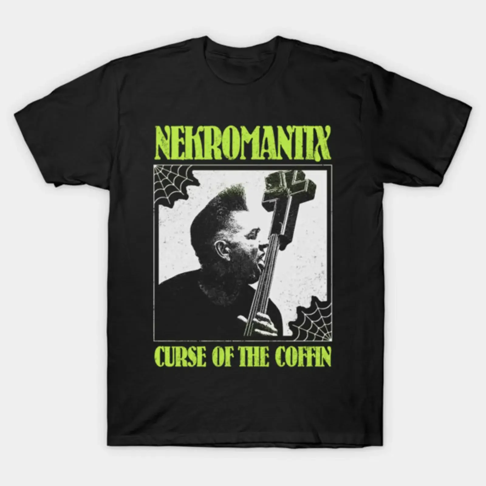 90s Psychobilly Nekro Fanmade T Shirt vintage Washed streetwear Breathable Stylish Unisex fashion Slightly Comfortable