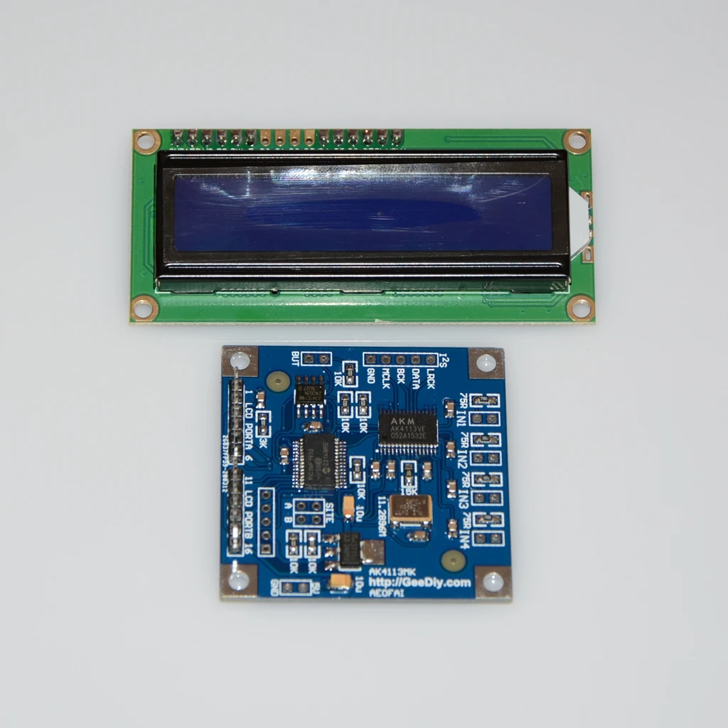 

AK4113 Digital Receiver Board, SPDIF to I2S, Soft-control LCD Sample Rate Indication, Ultra WM8805!