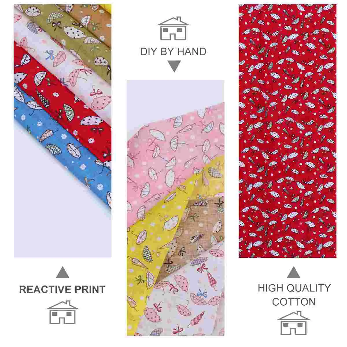 7 Fat Quarters Fabric Bundles Floral Quilting Patchwork Cotton Plain Cloth for Quilting Sewing Crafting DIY Crafts 50cm