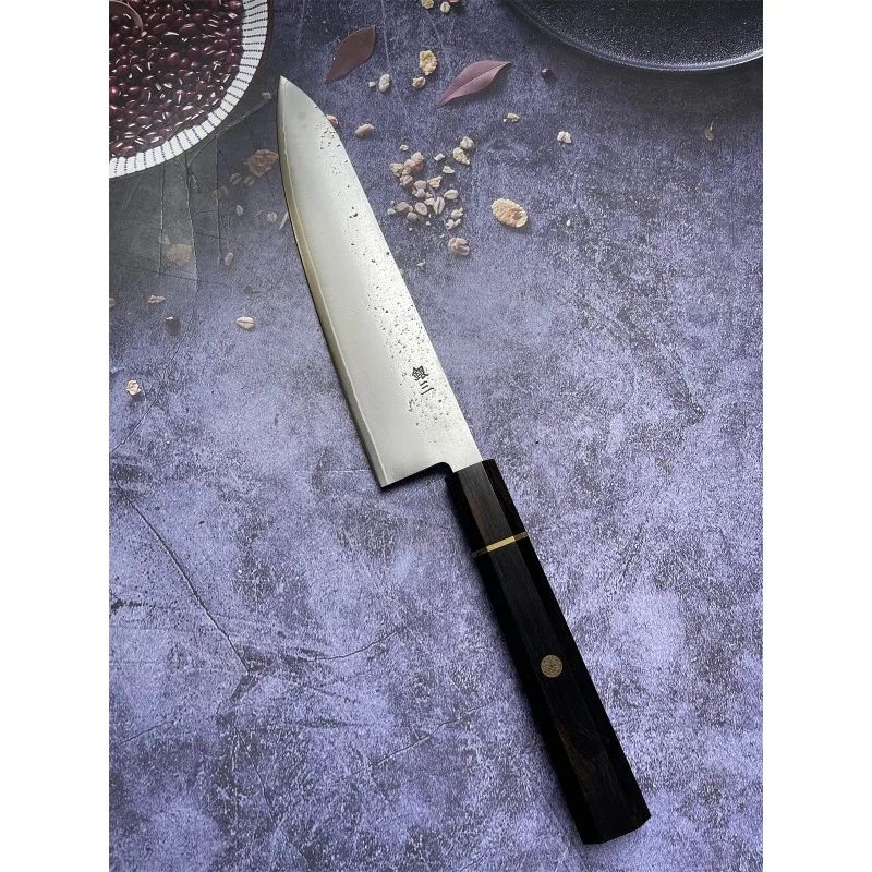 Japanese Stainless Silver Steel No. 3 Clad Steel Nakiri Vegetable Cutting Knife Chef's Kitchen Meat Slicing Gyuto Cleaver Knives