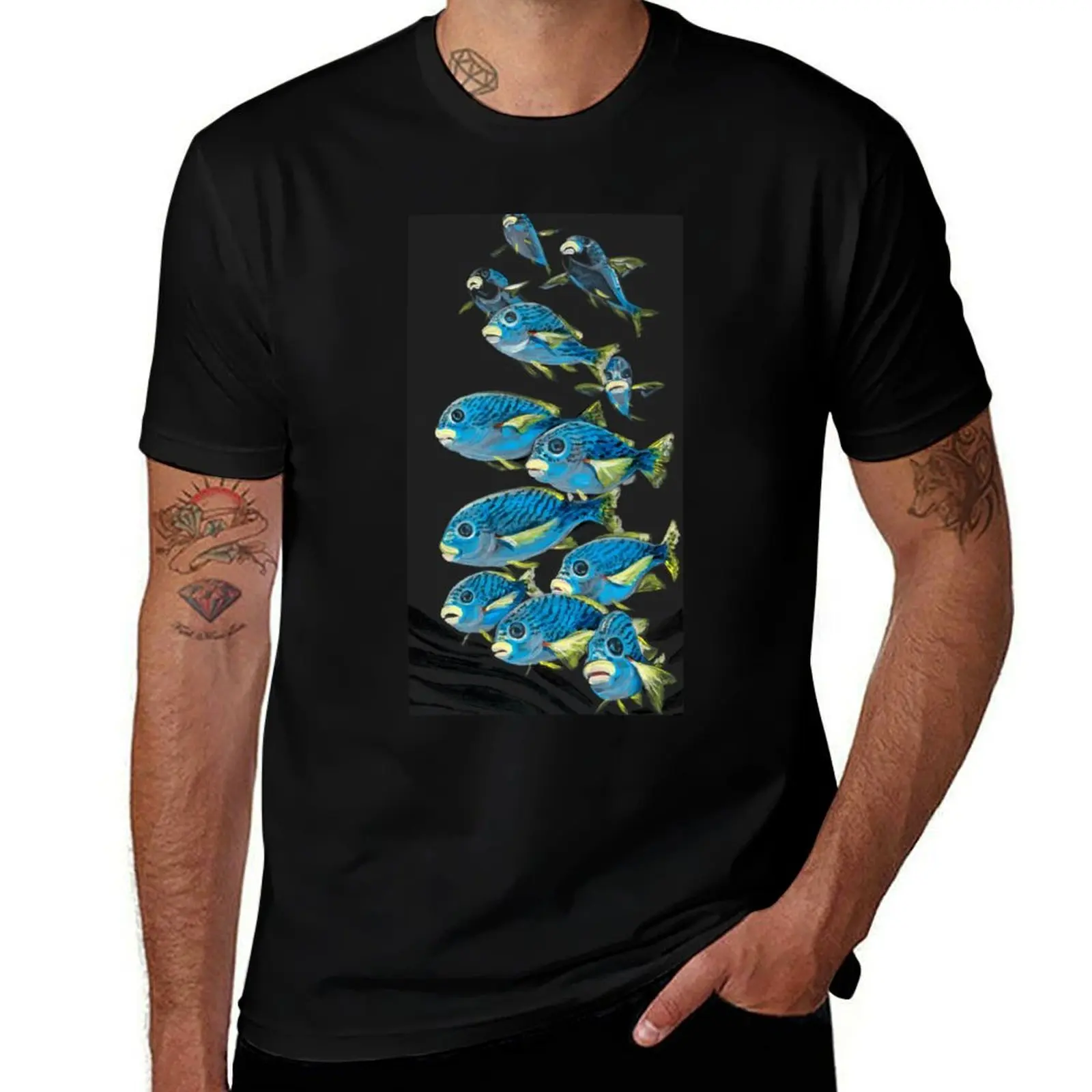 Fish T-Shirt Big Size Loose Fit Tee Shirt T-Shirt