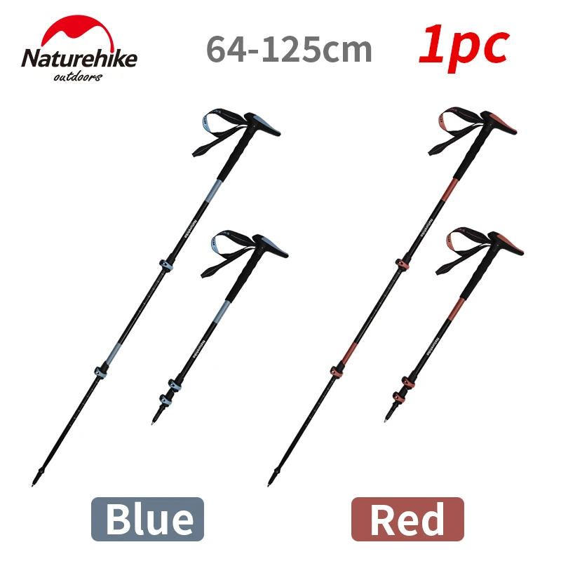 

Naturehike T-handle Trekking Pole Outdoor Hiking 3 Section Telescopic Ultralight 6061 Aluminum Alloy Climbing Collapsible Stick