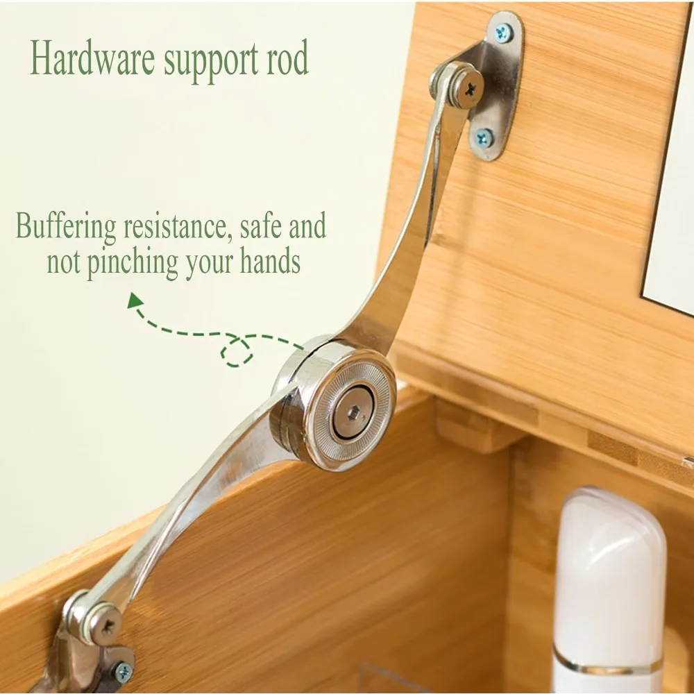 طاولة زينة للفتيات مع مرآة، وطاولة زينة صغيرة مع مساحة تخزين، وجملة من مساحة التخزين #4