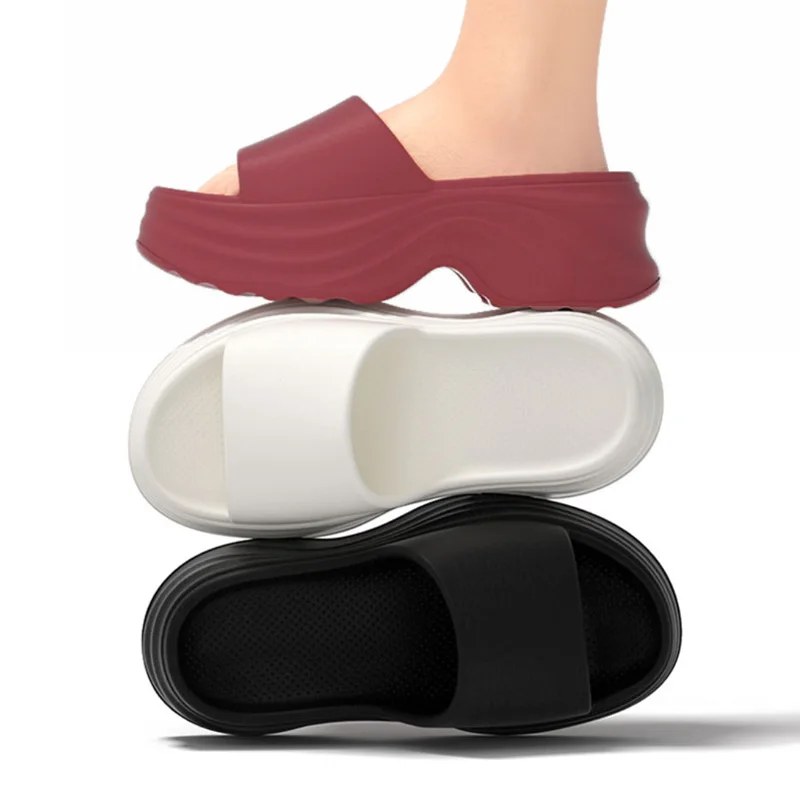 Chunky Plateau-Slipper für Damen – Rutschfeste Indoor- und Outdoor-Sandalen, Strand-Slides aus EVA, rutschfeste offene Sommerschuhe für Zuhause – Detail 4