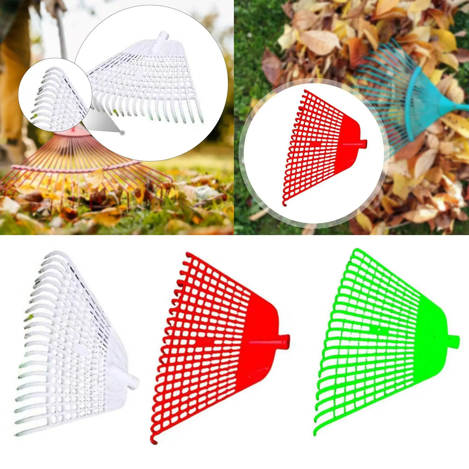 Lawn Rake Head with 20 Teeth Versatile Lightweight Professional Yards Leaf Remover Landscape Rake for Lawn Spring Shrub Grass