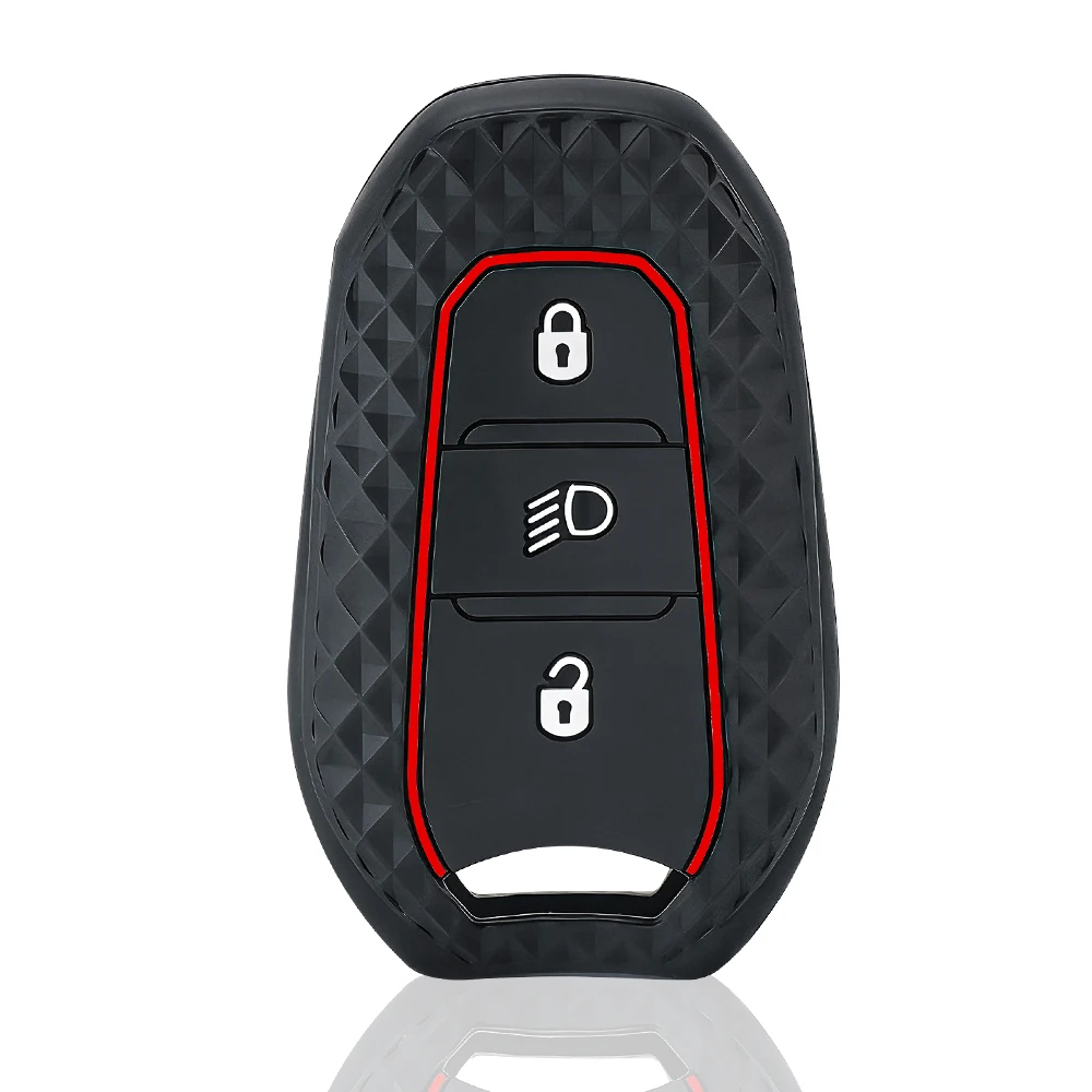 For Peugeot 208 DS3 308 5008 DS5 DS6 Rifter For Citroen C3 C4 C5 X7 C2 Silicone Key Case For Opel Mokka 2023 Car Key Cover Cap