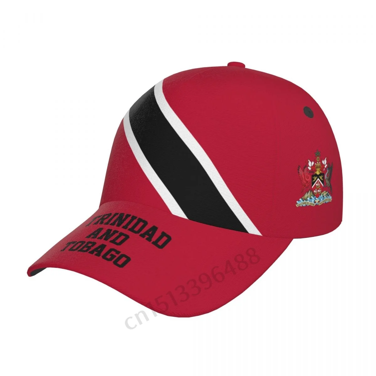 Trinidad And Tobago Flag 3D Soccer Hats Sun Baseball Cap Breathable Adjustable Men Women Outdoor Fishing Hat