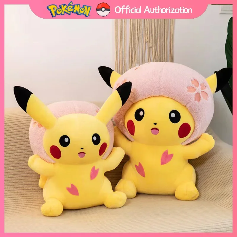 30CM-95CM Pokemon Pikachu Pluszowa zabawka Śliczna Sakura Kreskówka Wypchana kolekcja lalek Pamiątka Kawaii Anime Pokémon Zabawki Prezent urodzinowy