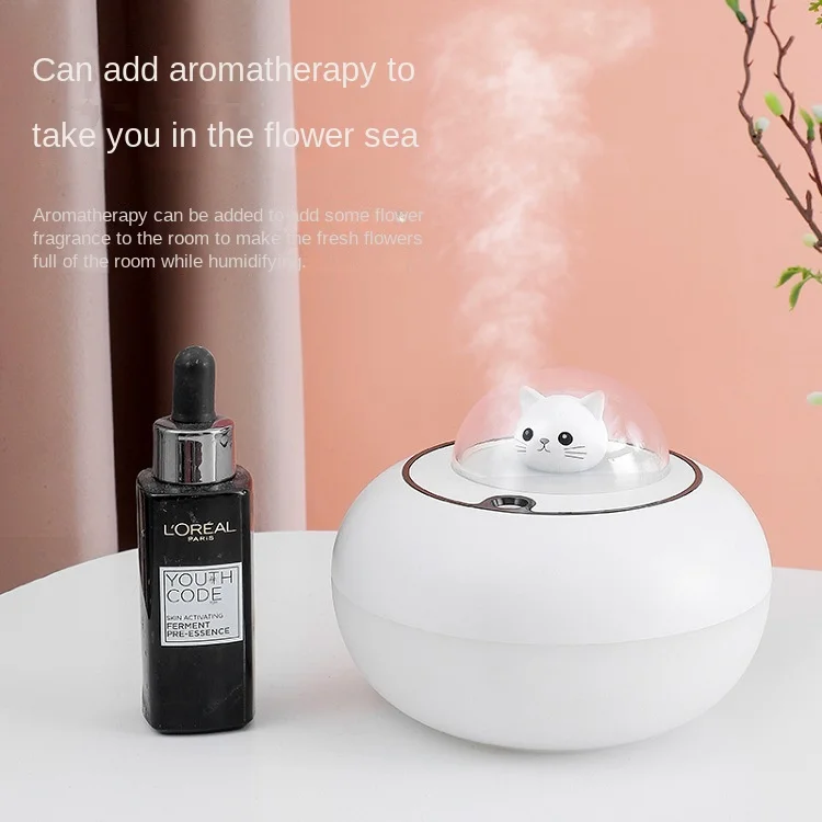 300Ml Air Humidifier น่ารักแมวมินิขนาดเล็กน้ำมันหอมระเหยความคิดสร้างสรรค์ USB Humidifier Aroma Diffuser