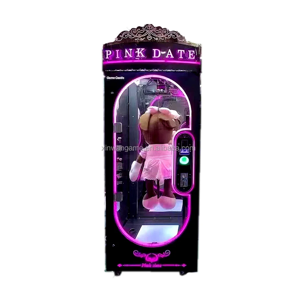 Pink Date Gift Pluche Plush Kids Stacker Big Push Skill Mini Game Jumbo Arcade Claw Crane Toy Vending Doll Catching Machine