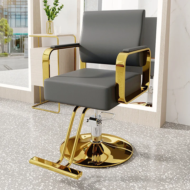 Cosmetic Wheel Hairdressing Barber Chairs Makeup Vintage Aesthetic Barber Chairs Ergonomic Silla Barbero Salon Furniture YX50BC