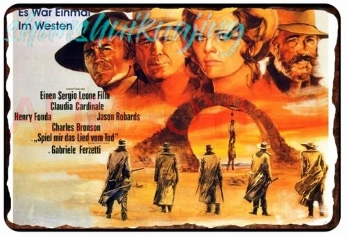 Once Upon A time In the West Spanish poster Retro All Metal Tin Sign  8 x 12