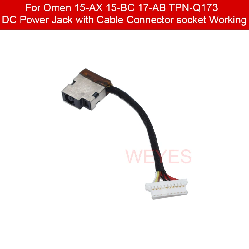 

New For HP Omen 15-AX 15-BC 17-AB TPN-Q173 DC Power Jack with Cable Connector socket Working