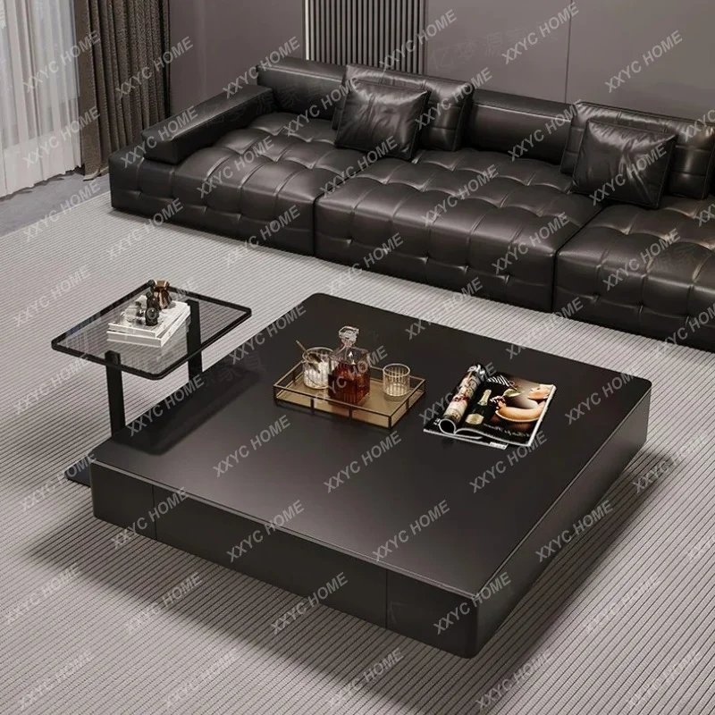 XXSimple Ornaments Coffee Table Display Unique Square Glam Coffee Table  Living Room  Home Furnitureft