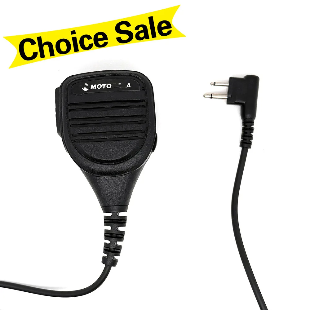 3,5-mm-Kopfhörerbuchse, Lautsprechermikrofon, Walkie-Talkie-Radio-Handmikrofon mit Stahl-Gürtelclip für MOTOROLA EP450 CP140 CP185 CP200