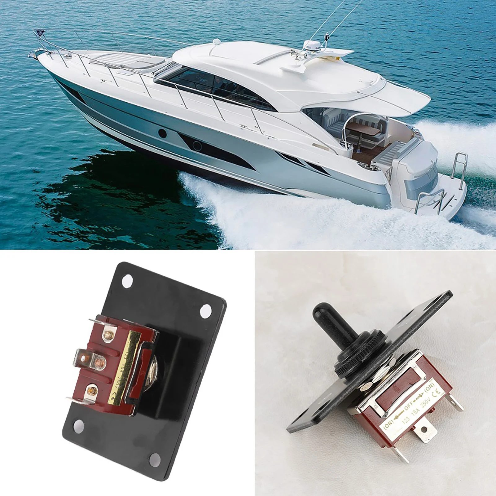 

DC 12V Marine Toggle Switch 3 Position On/Off Up/Down Trim Tab Panel For RV Caravan Yacht Boat