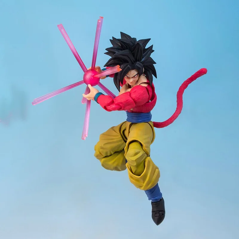 Figura de Dragon Ball SHF SSJ4 Son Goku figura de acción Super Saiyan 4 Goku Anime 16cm colección de PVC modelo ornamental juguetes regalos de muñecas