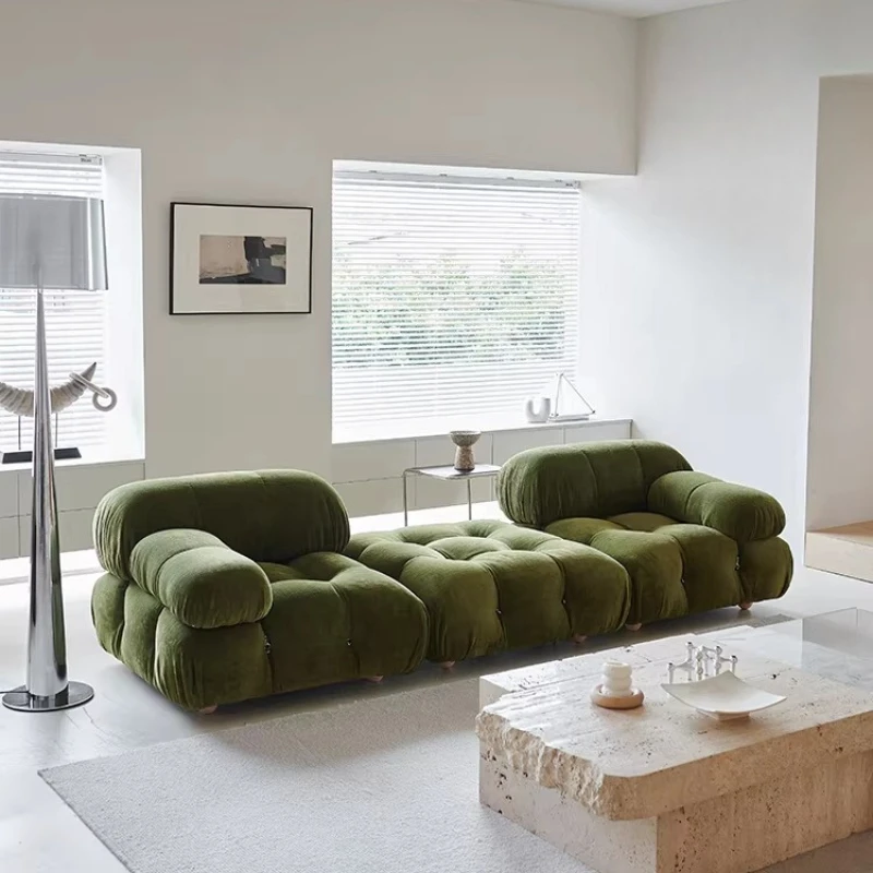 Fabric sofa combination, small apartment Internet celebrity simple, modern living room medieval module sofa