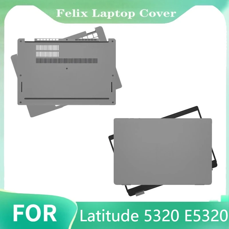 

For Latitude 5320 E5320 NEW Laptop LCD Back Cover Front Bezel Upper Palmrest Bottom Case Silver Top 0007N8 0T9J4P
