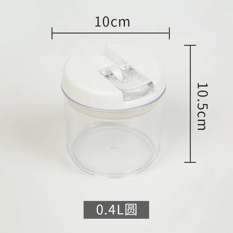 Round/Square Nut Bean Box Transparent Hasp Storage Boxes Kitchen Sealed Jar Pantry Food Container Cereal Grain Organizer Box