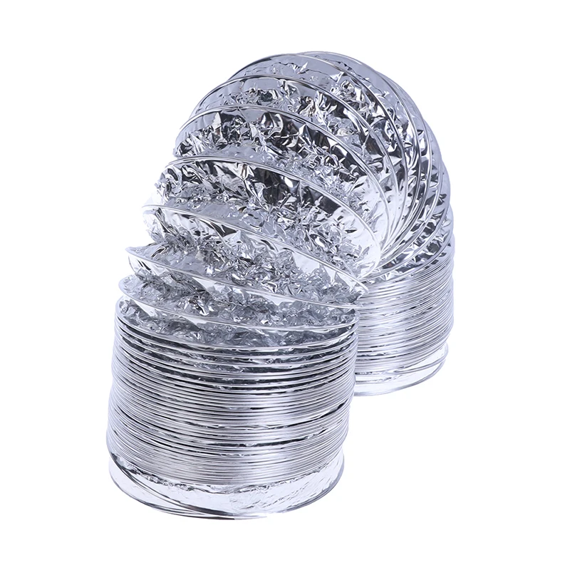 Tubo de alumínio para ventilador de 4 polegadas, mangueira de ventilação de ar, duto de exaustão flexível 2m