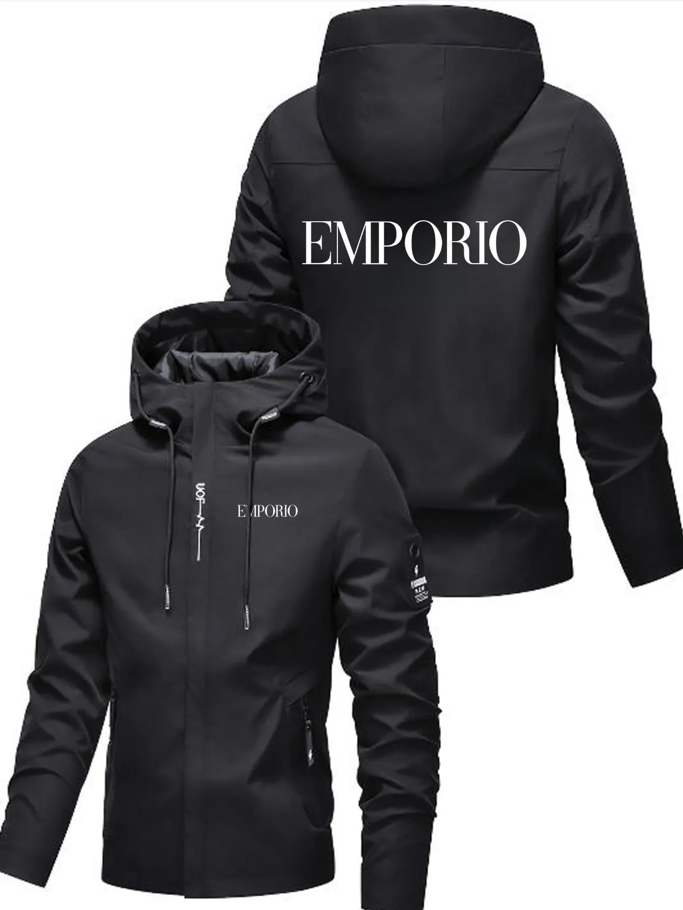 Men's Casual Windproof Zipper Hooded Baseball Jacket High Quality Spring Autumn Outdoor Sports Jacket New 2025
