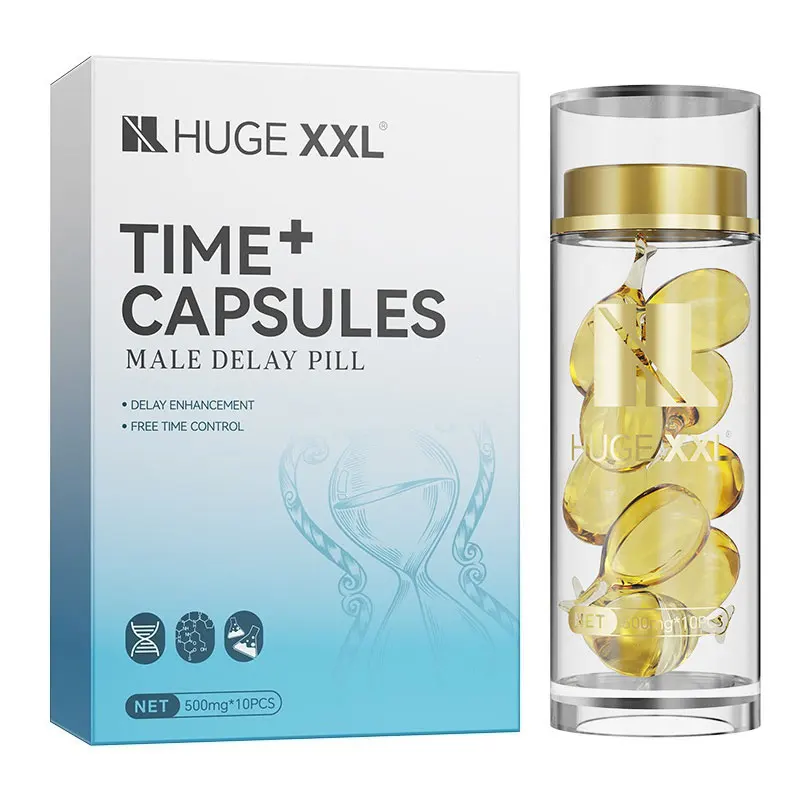 Men's Penis External Delay Capsules Essential Oil 60-Minute Sex Performance Enhancer Non-Numbing Formula for Prolonged Erections