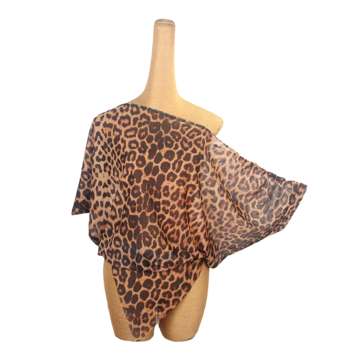 Novos trajes de desempenho de dança latina para mulheres soltas e confortáveis topos adulto high-end sexy leopardo impressão superior roupas de prática