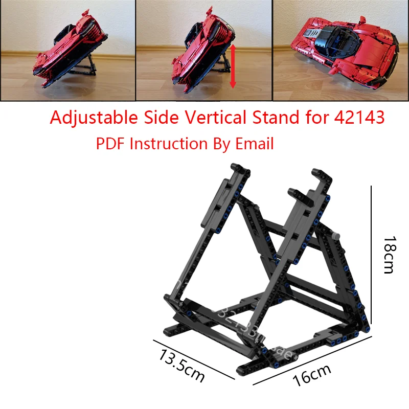 

New Adjustabl Side Vertical Display Stand Technical Model for 42115 42143 42125 Set FKP 37 SP3 488 GTE Building Blocks Toy Gift