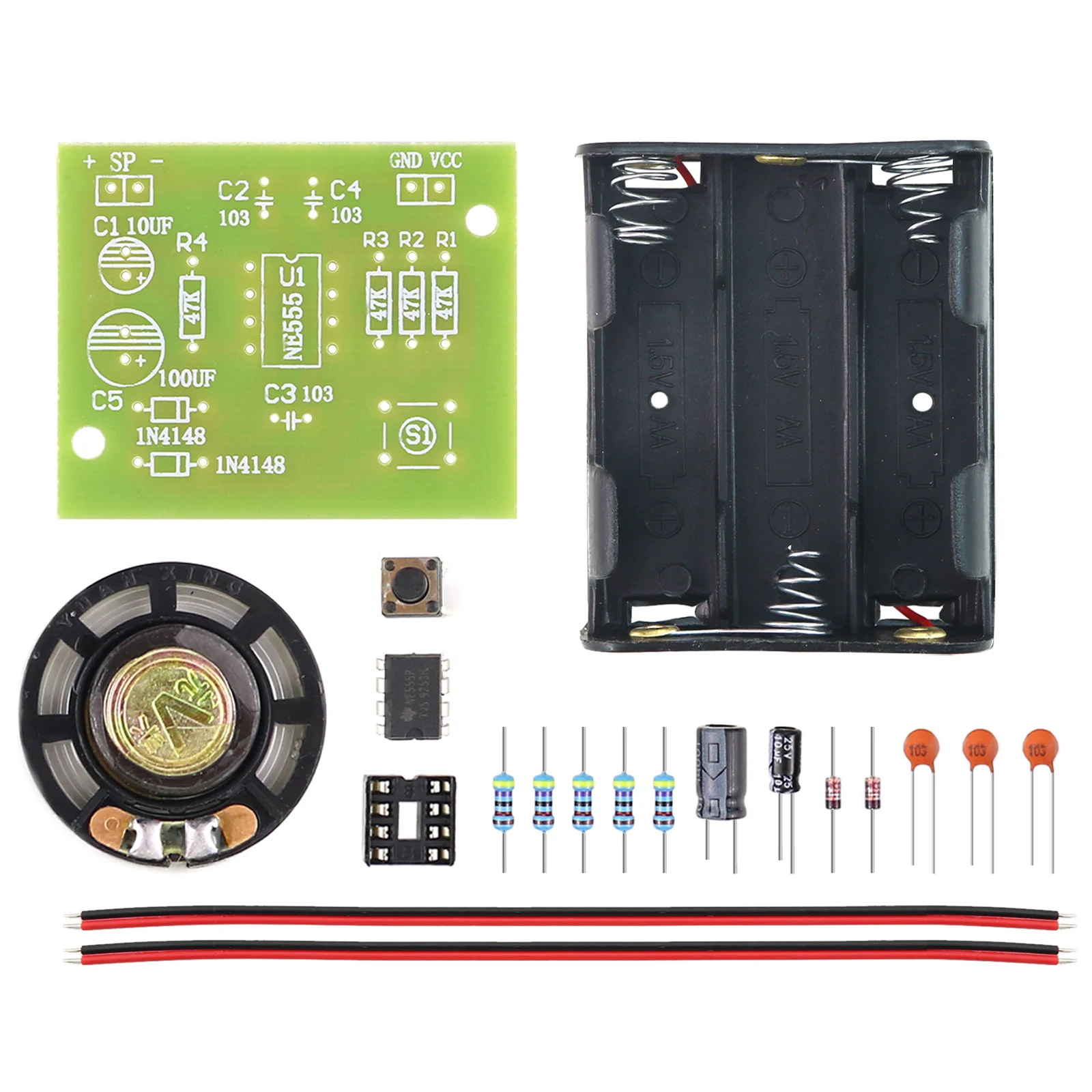 NE555 Doorbell Suite Electronic Production Doorbell Suite DIY Kit Ding dong doorbell PCB welding laboratory