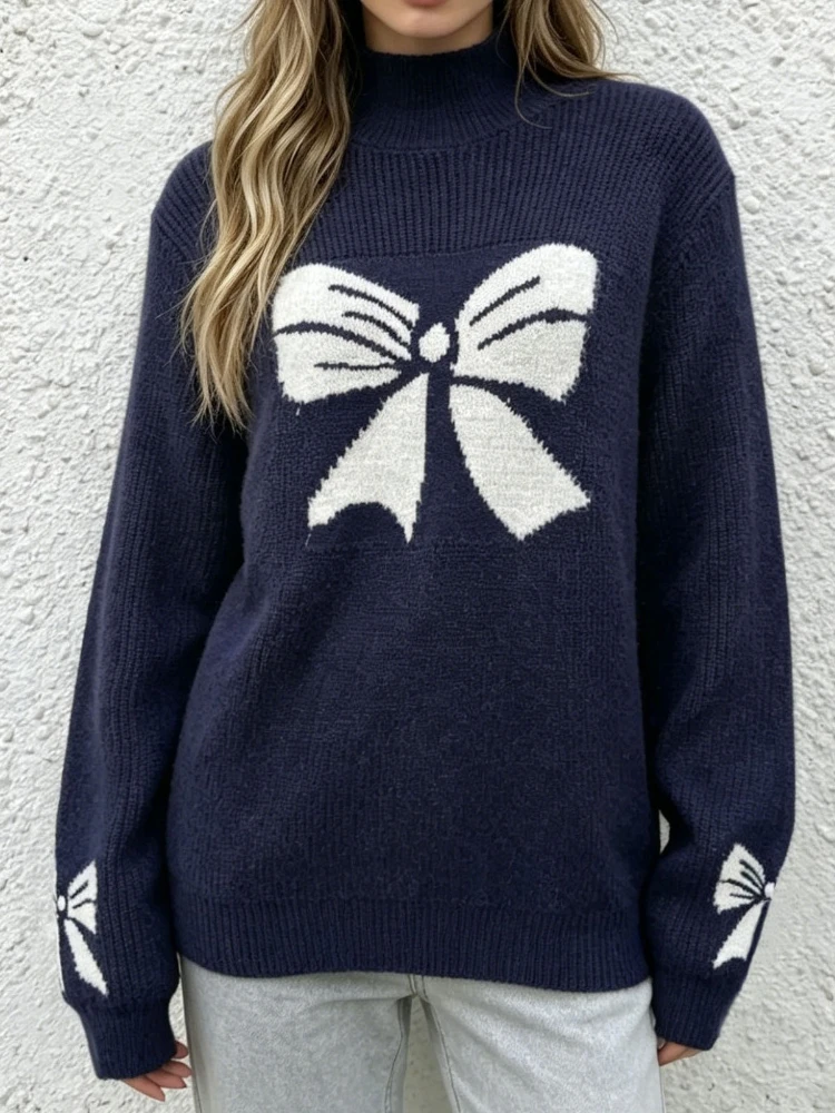 Winter Clothing Looks - 2026 Herfst/Winter Nieuwe Jacquard Trui met