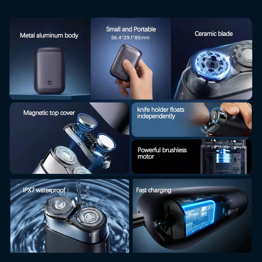 mijia-electric-shaver-s600-2-floating-facial-blades-ceramic-blades-3200-rpm