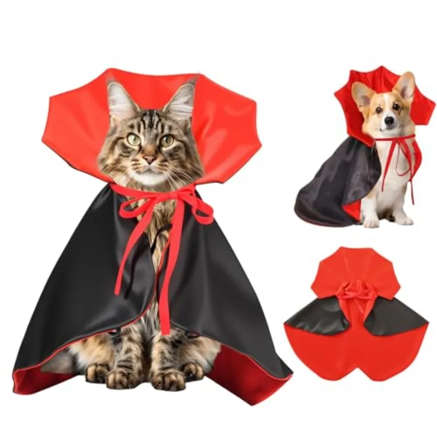 Halloween mascota capa gato disfraz de vampiro perro disfraz de vampiro disfraces de perros pequeños para Halloween para gatos pequeños perros animales Hallowe