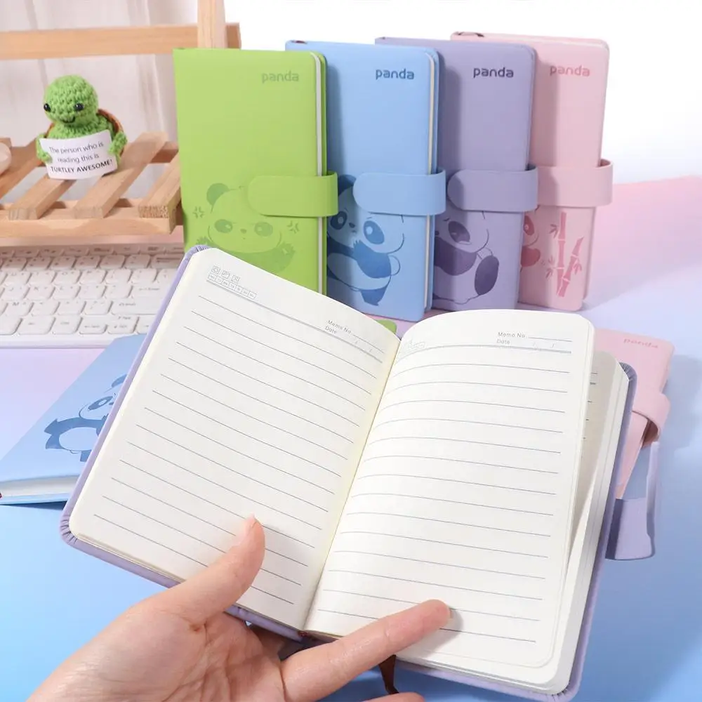 Durable A6 B6 Pocket Notebook Panda Mini Portable Handbook 192 Pages Waterproof Cover Diary Book Stationery